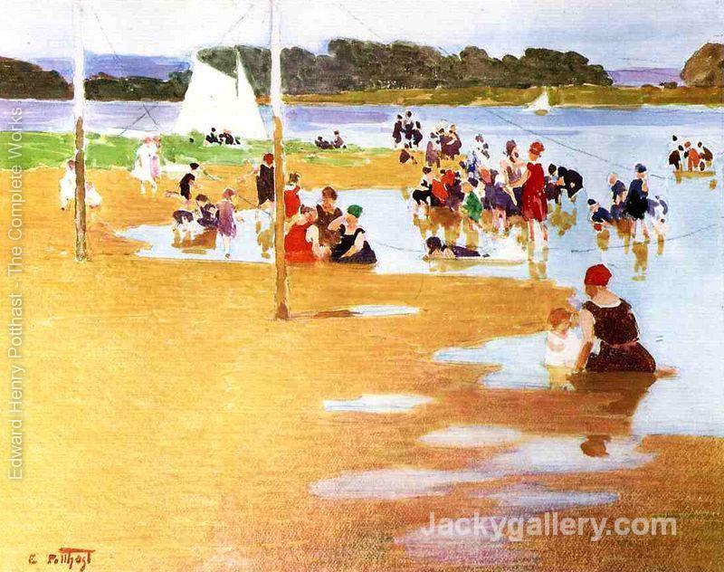 Bathers by Edward Henry Potthast paintings reproduction